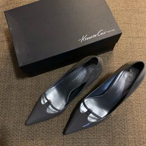 Patent Leather Slate Gray Heels by Kenneth Cole